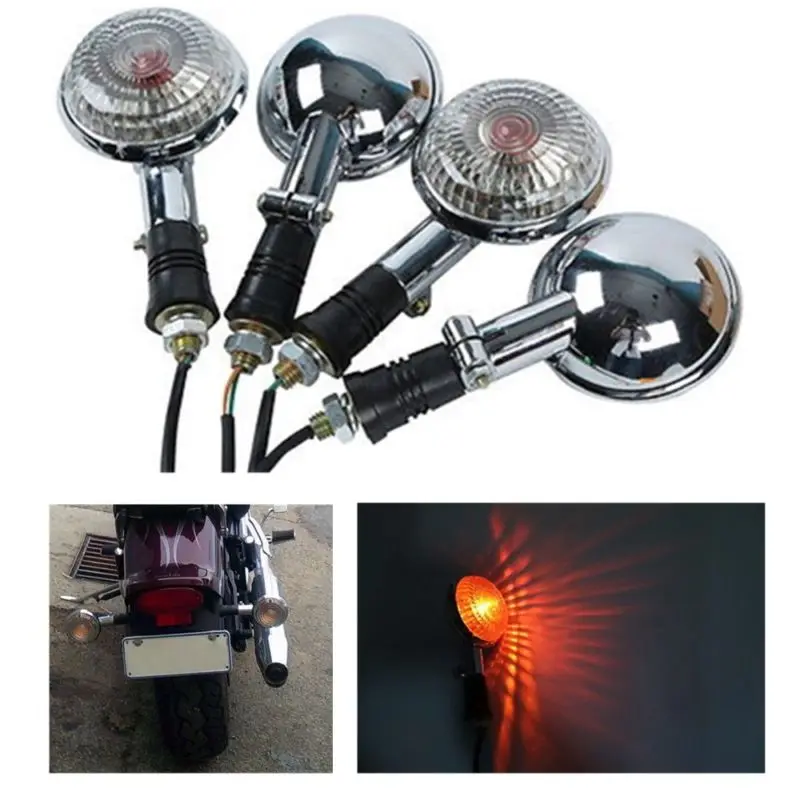 

2 Pairs Front Rear Turn Signals Clear Lens For Yamaha V-MAX1200 V-star All Year