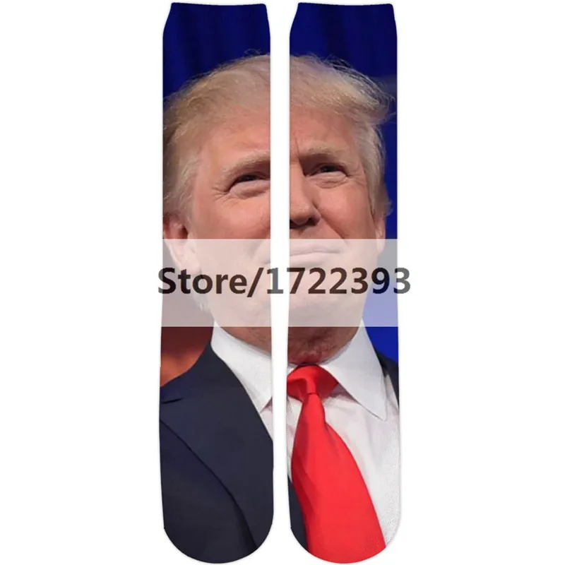Мужские/женские модные короткие хлопковые носки PLstar Cosmos президент США Трамп с 3d