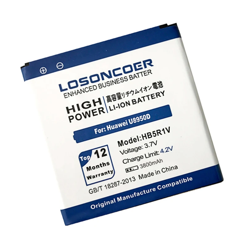 Losoncoer 3800 мА/ч, HB5R1V для huawei Honor 2 Батарея/Honor 3 Батарея открытый U8832D U9508 U8836D восхождения G600 U8950D T8950 C8950D