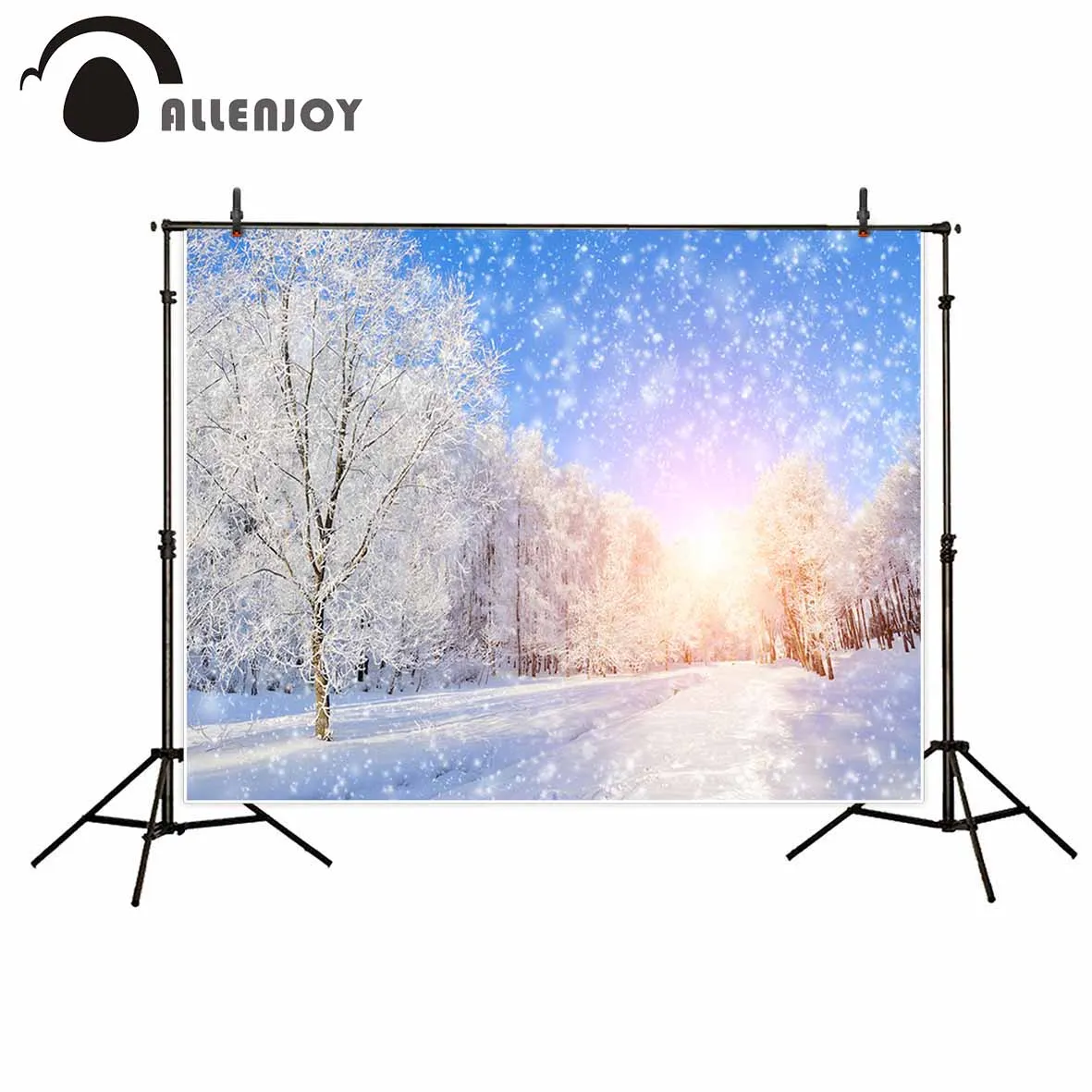 Allenjoy фотографический Солнечный фон кедр зимние снежинки Летающий фотосессия
