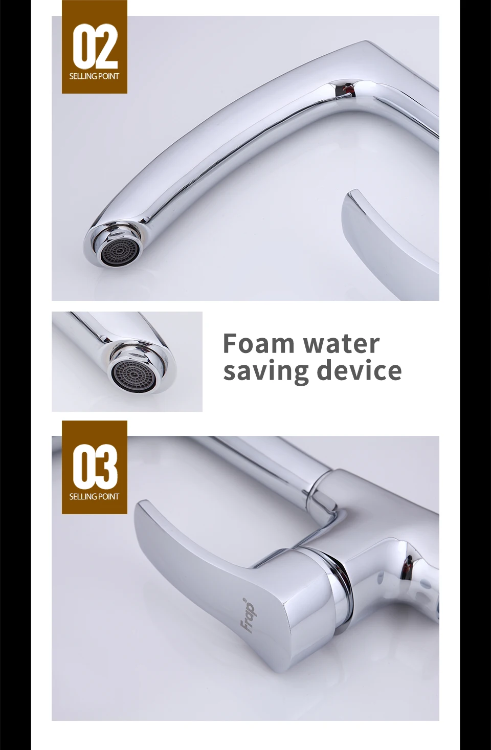 Frap кухонный кран смеситель для холодной и горячей воды с одной ручкой на выходе 360 градусов раковина вращения кран для раковины Torneira F4070