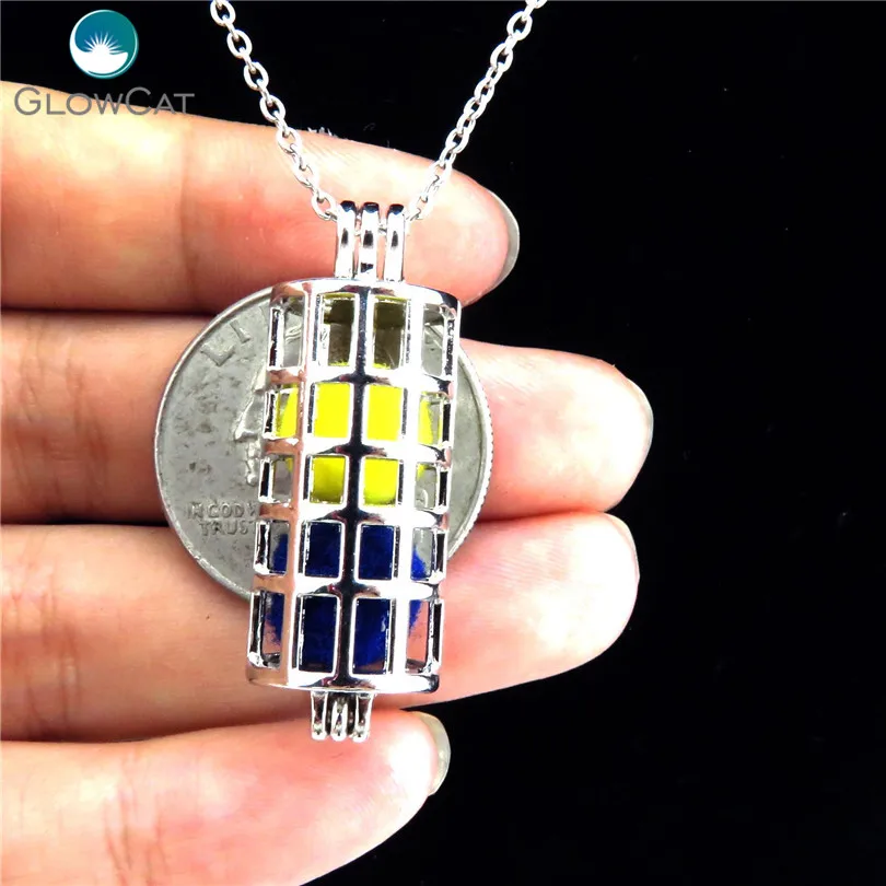 Creative Cross Cylinder Freshwater Pearl Cage Trendy Necklaces Pendants Perfume Essential Oil Locket Necklace KKP193 | Украшения и