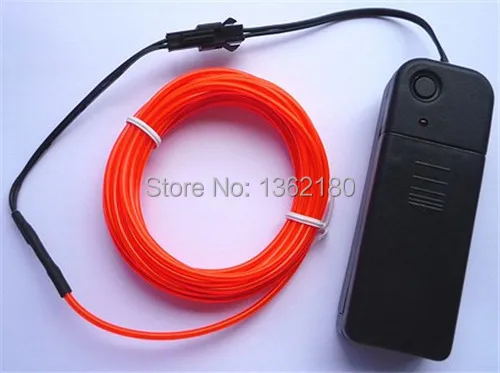 2 pcs of LED Neon 3M 10 Feet EL Wire led Light Rope el wire driver ac + BATTERY PACK 7 color hot Free shipping | Лампы и освещение