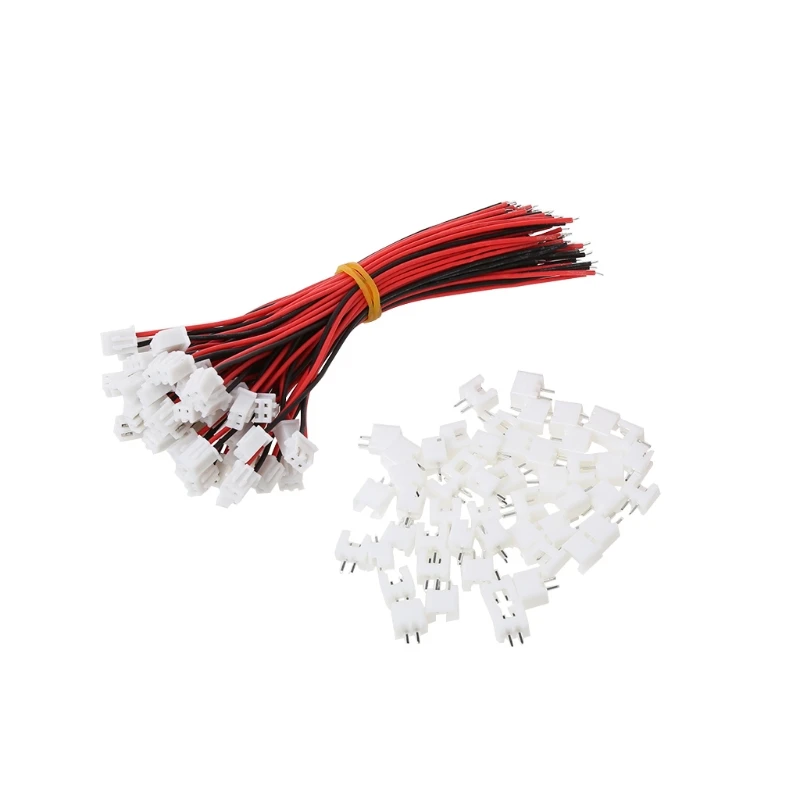 

50 Sets JST XH 2.5-2 Pin Battery Connector Plug Female & Male with 120MM Wire