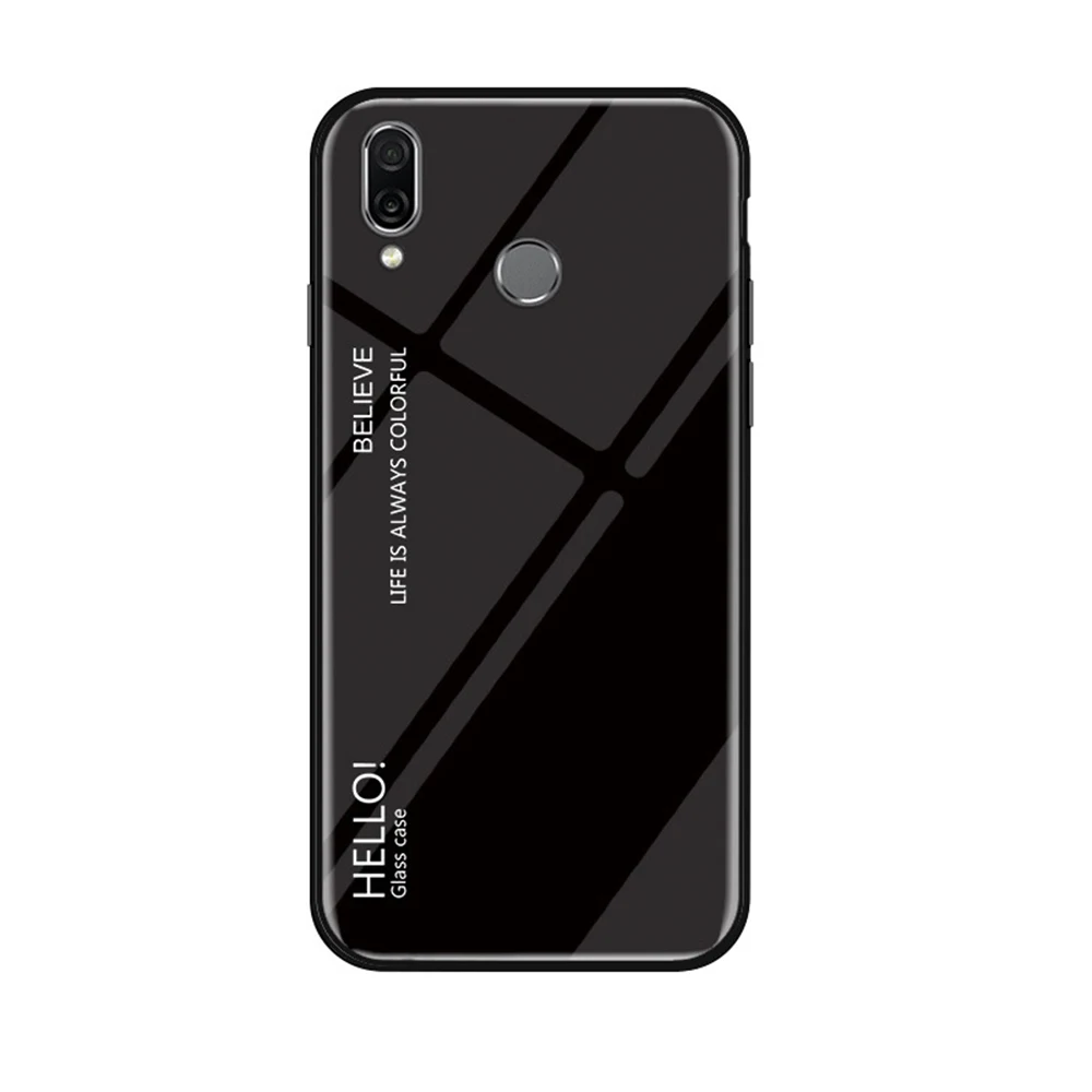Градиентный чехол из закаленного стекла для Xiao mi Red mi Note 7 5 6 Pro Pocophone F1 mi 8 mi A2 Lite 6X 5X A1 mi 9 SE, защитный чехол - Цвет: F