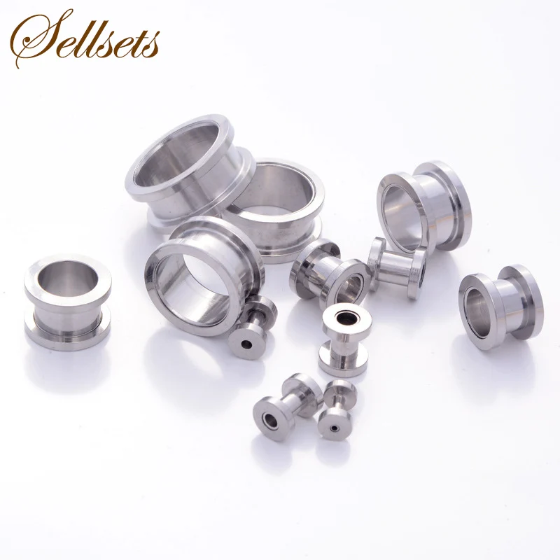 Сэллсетс 1 шт. 1,6 мм до 30 мм 316L хирургическая нержавеющая сталь Эар туннели Плаги Экспандеры Гейджес Боди пирсинг ювелирные изделия.