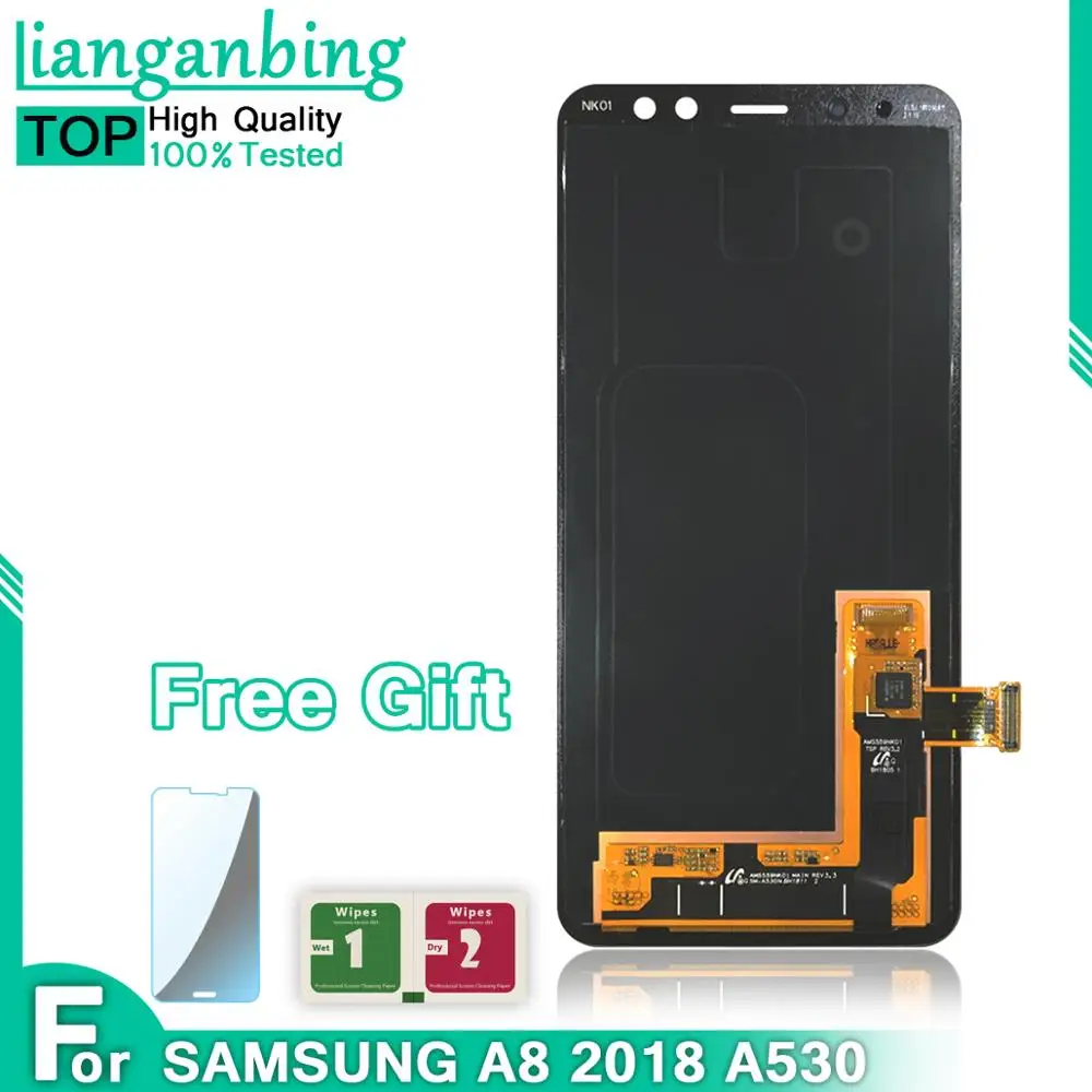 Super AMOLED для samsung GALAXY A8 A530 ЖК-дисплей Дисплей Сенсорный экран дигитайзер в сборе для samsung A8 A530F A530DS A530N
