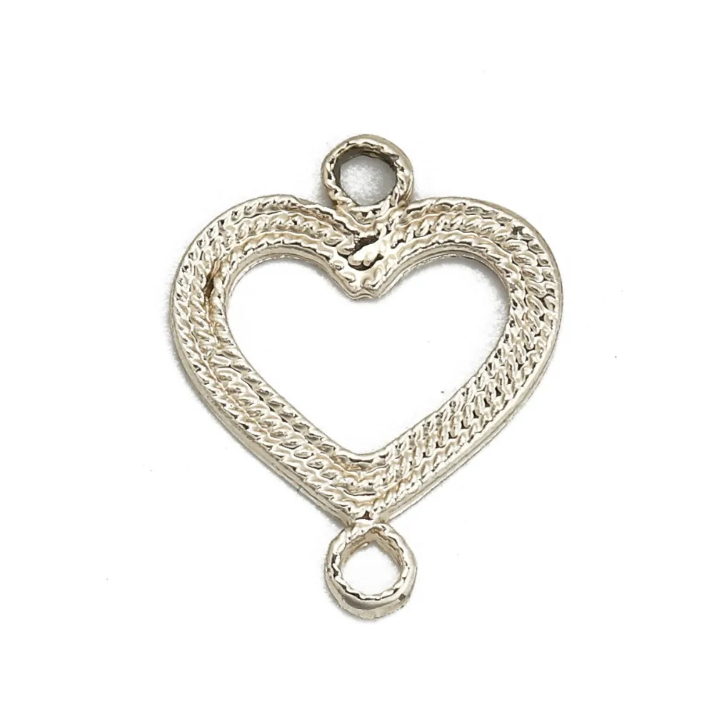 Doreen Box коннекторы из сплава цинка на основе сердца легкие золотые аксессуары для