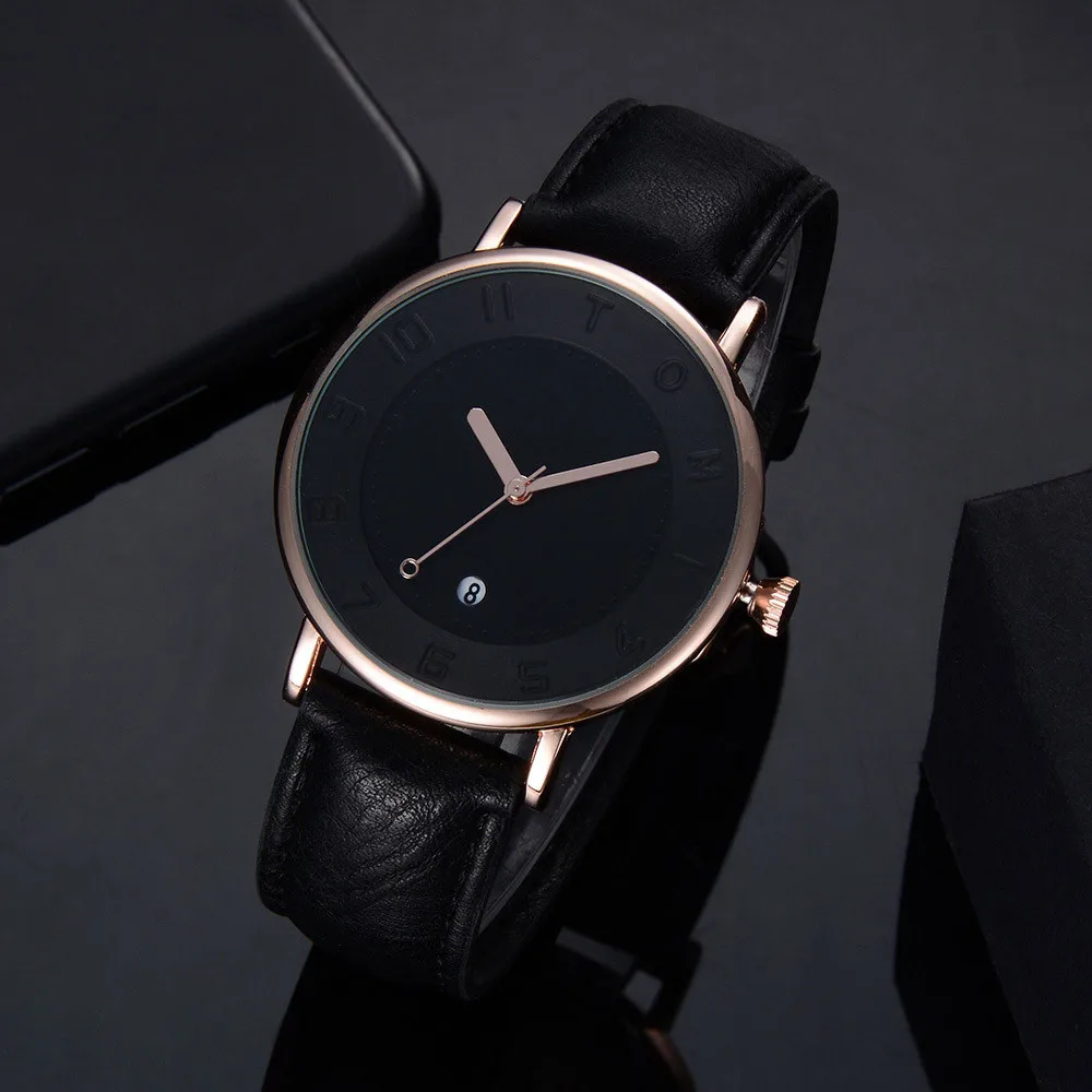 2019 TOMI модные повседневные мужские бизнес Ретро дизайн кожаный круглое кольцо