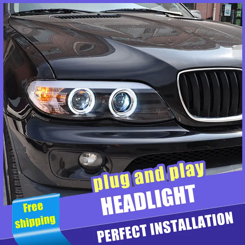 2 шт. автомобиль Стиль светодиодный фары для BMW X5 e63 2004-2006 налобный фонарь DRL