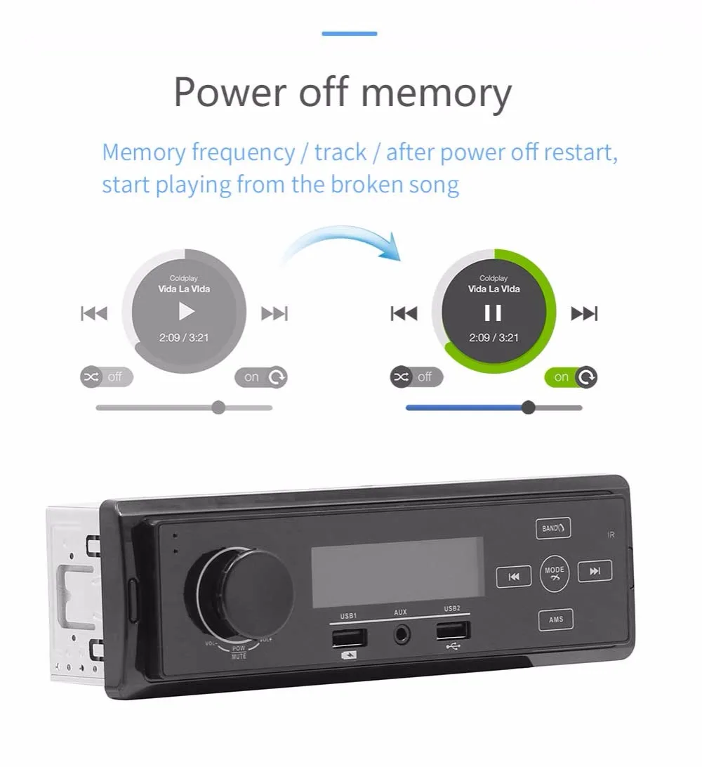 Автомагнитола 1Din Bluetooth Handsfree USB/телефон зарядка MP3-плеер Поддержка AUX/SD/FM пульт дистанционного управления красный светильник Авто Raido стерео