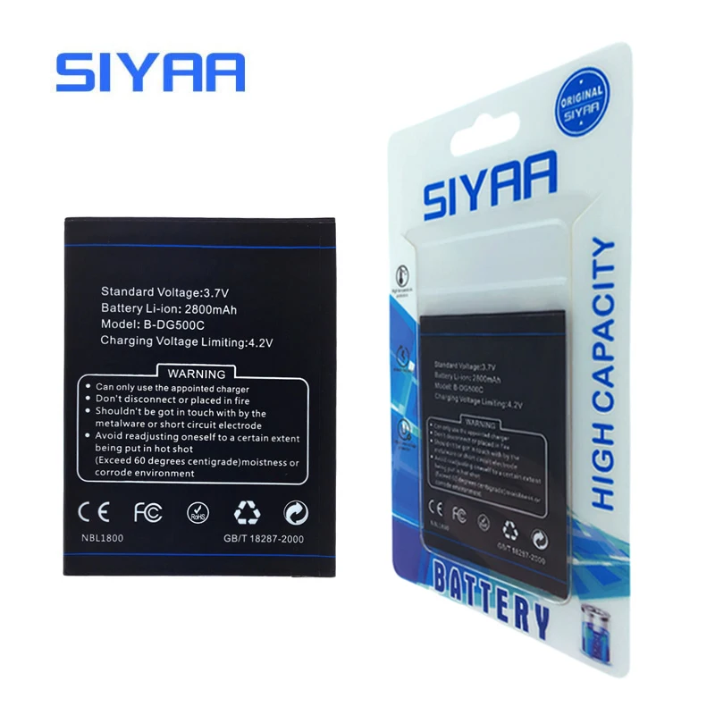 SIYAA оригинальный B-DG500C аккумулятор BDG500C Для Doogee DG500C Высокая емкость 2800 мАч 3 7 в