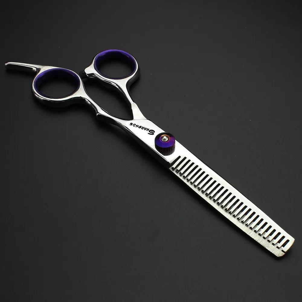 purple thinning 6 дюймов Профессиональные Парикмахерские ножницы для домашних животных, жениха, ножницы для волос ручной работы, ножницы для стрижки, филировочные ножницы, инструменты для грумера собак - Цвет: purple thinning
