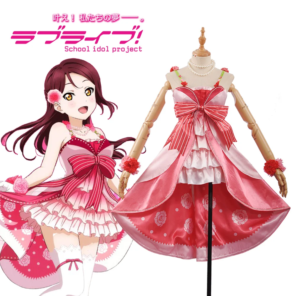 Аниме! Lovelive Aqours карты активности Sakurauchi Riko великолепное милое платье лолиты