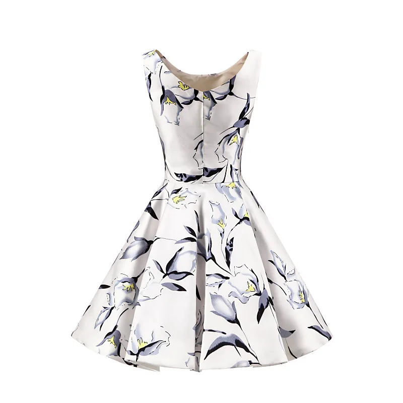 Новинка 2020 модные атласные коктейльные платья с принтом свадебное коктейльное