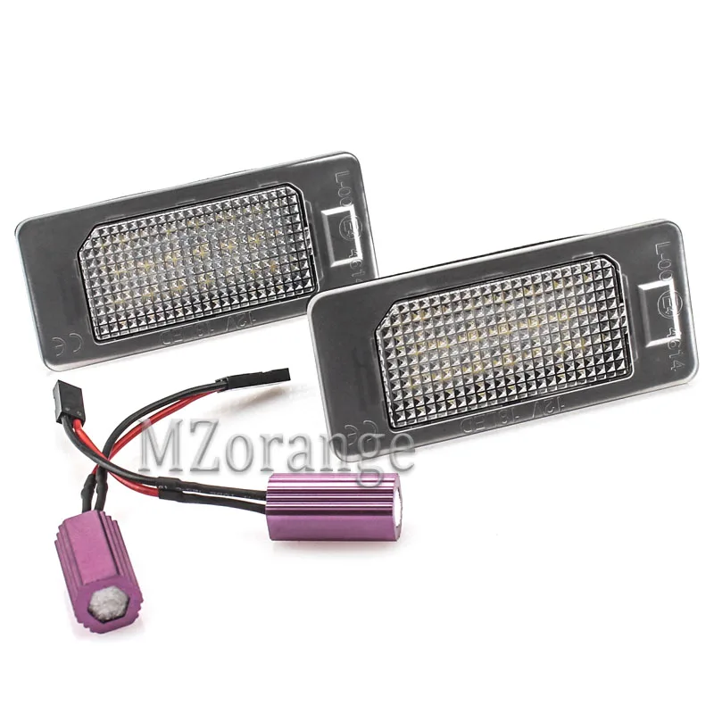 2 шт. светильник номерного знака для Golf/Jetta/Passat 2009 2014 Audi Q5/A1/A4/A5/A6/A7/RS5/S4/S5/S6/S7/TT 24 SMD