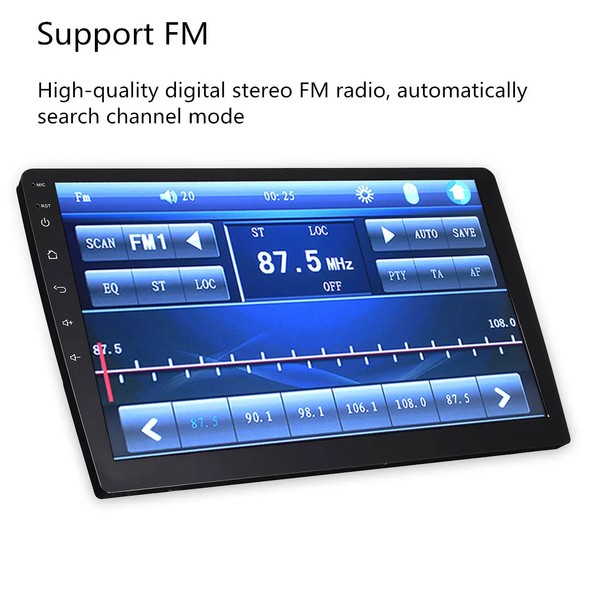 10,1 2 DIN четырехъядерный автомобильный стерео bluetooth Nav DAB сенсорный радио видео MP5 плеер Автомобильный мультимедийный плеер 1+ 16G