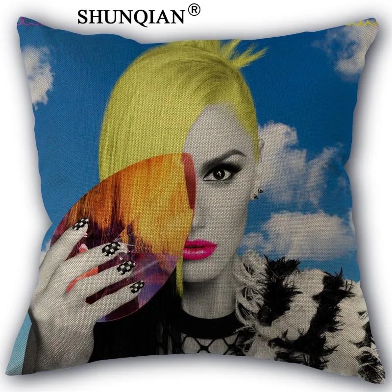 Льняная хлопковая наволочка gwen stefani с принтом домашний декоративный текстиль