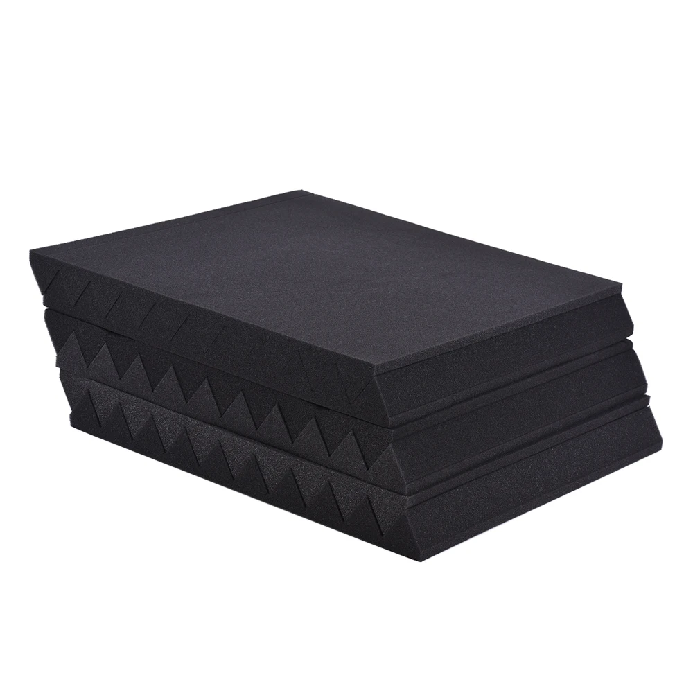 6 шт студийные акустические пены губчатые панели Плитки абсорбция звукоизоляция