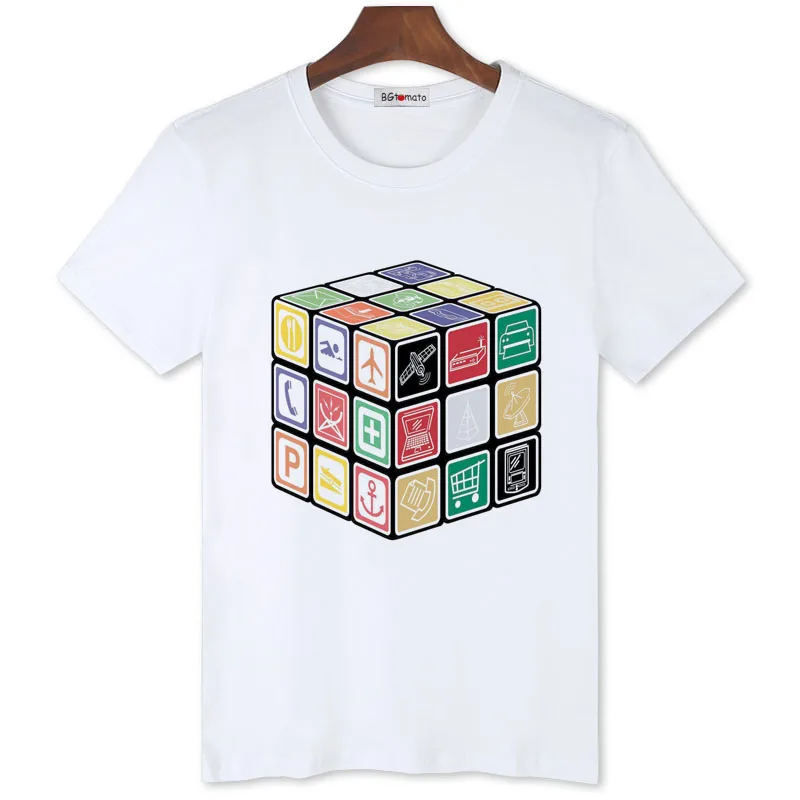 

bgtomato Fruit Rubik's Cube T-shirts fashion summer tops for men New style funny tshirt