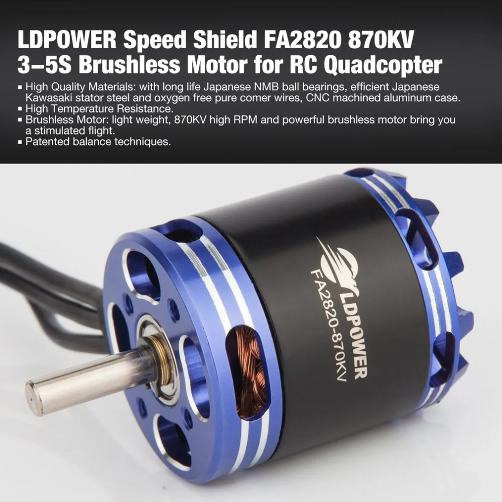 LDPOWER speed Shield FA2208 1100KV 2 3S бесщеточный двигатель для неподвижного крыла RC Дрон FPV