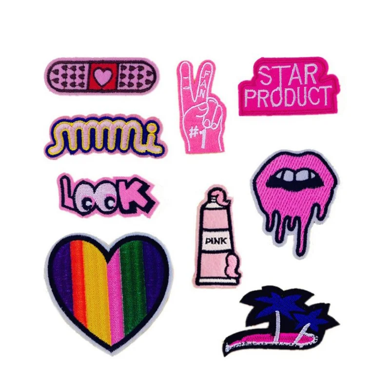 Цветные вставки в форме сердца розовые накладки для губ пальцев утюжок или