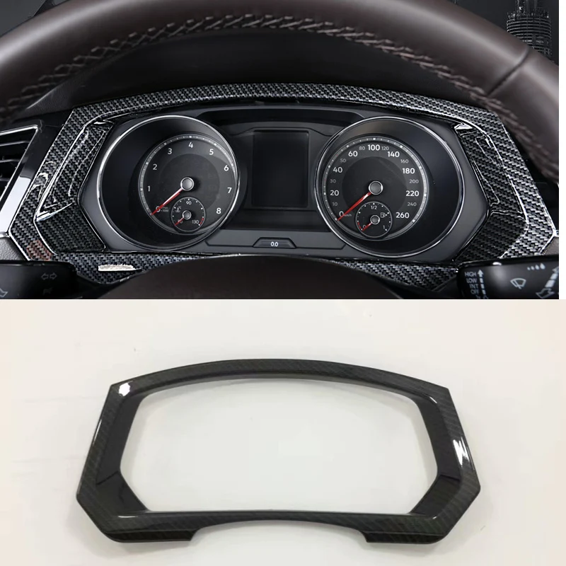Для Volkswagen Tiguan L TiguanL MK2 2017 2018 2019 углеродное волокно детектор украшения приборной