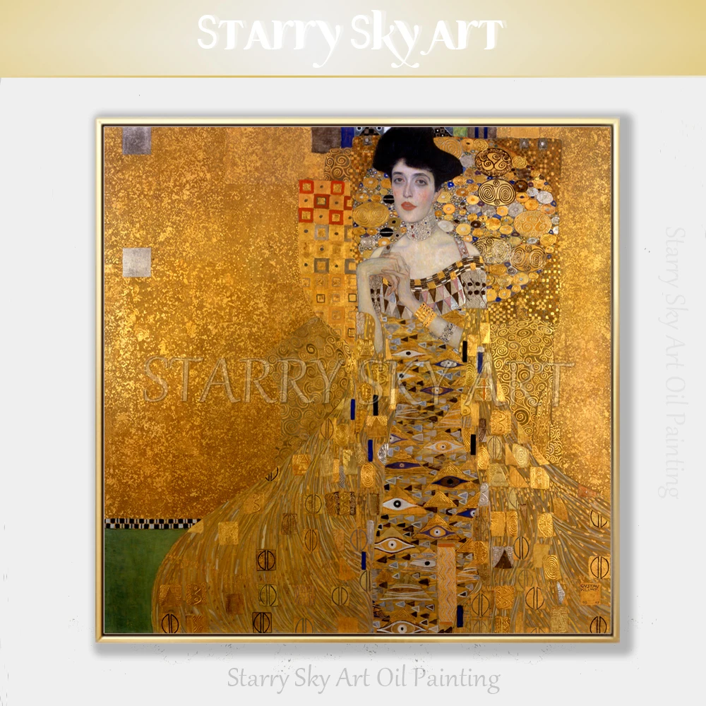 

Professional Artist Hand-painted Austria Vienna Adele Oil Painting Reproduce High Quality Gustav Klimt The Adele Oil Painting