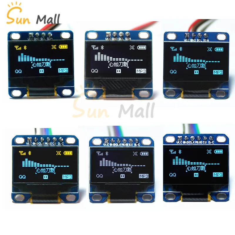 Оптовая продажа Oled модуль I2C IIC /SPI 0 96 дюйма белый/синий/желто синий OLED дисплей 12864/3