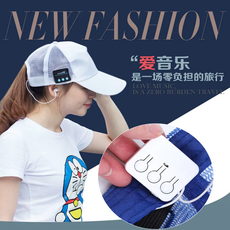 Беспроводные Bluetooth наушники музыкальная Спортивная Кепка умная бейсбольная