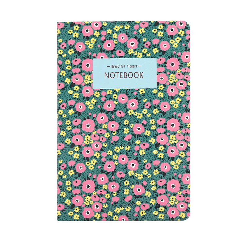 Cute Flower Floral Design Colorful Japanese Stationery A5 Notebook 32 Sheets Notepad Soft Copybook Story Diary School Supplies | Канцтовары