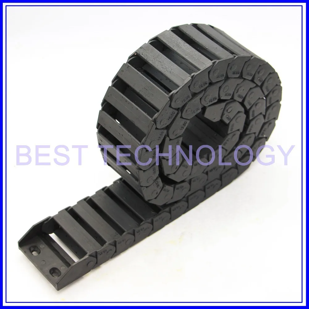 Series 15 x 15mm 20mm 30mm 40mm 50mm length L1000mm Plastic Cable Drag Chain Wire Carrier with end connectors plastic towline ! |