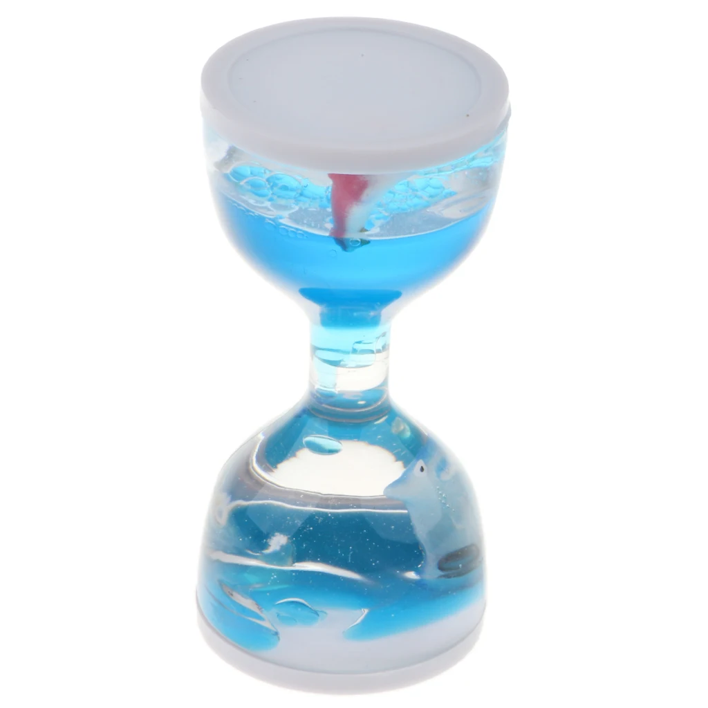 Дельфин Жидкость движения Bubbler таймеры, масло песочные часы сенсорные игрушки для отдыха визуальный пузырь для офиса и стола Декор рождественские подарки