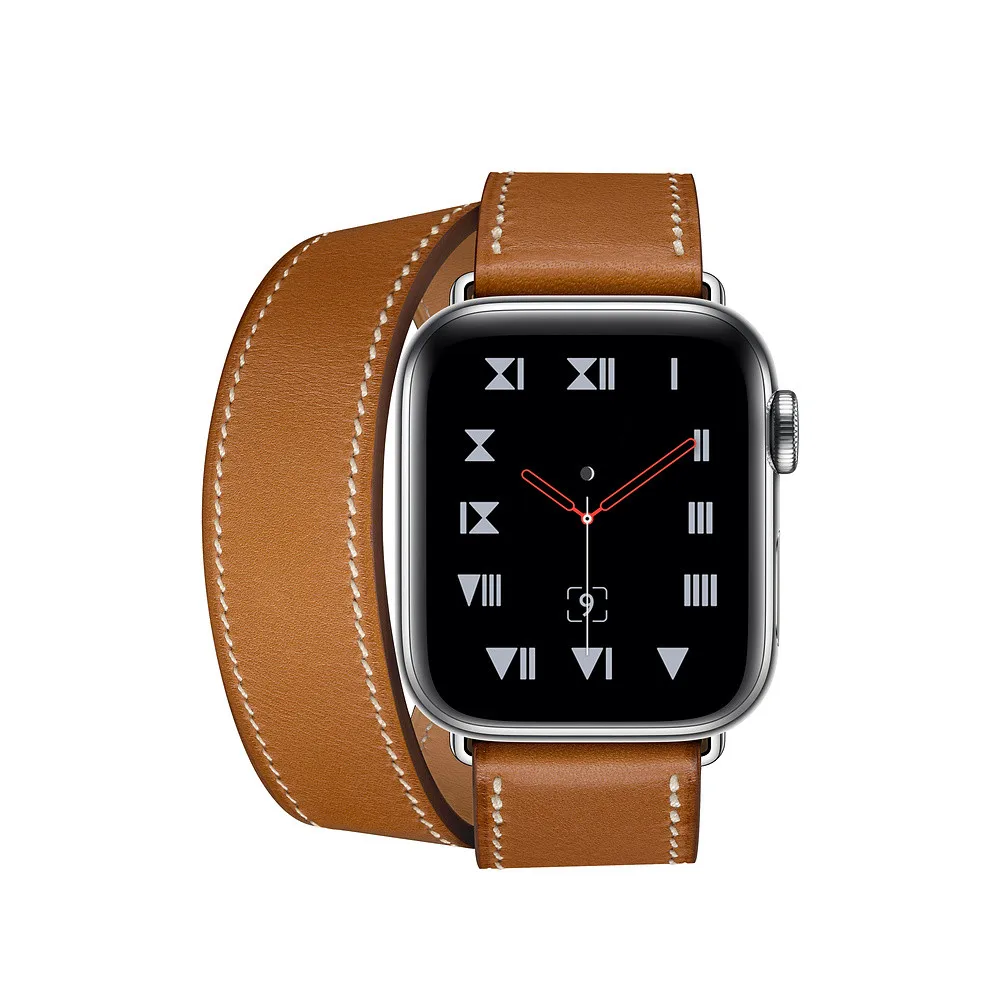 Кожаный ремешок Double tour для apple watch, ремешок для apple watch 5, 4, 3, ремешок 44 мм, 40 мм, correa iwatch 42 мм, 38 мм, ремешок для часов correa