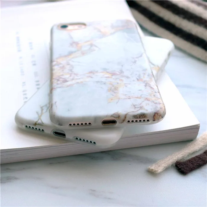 100 шт./лот новый дизайн мраморный чехол из ТПУ с трещинами для iPhone x 6 6s 8 8Plus крышка