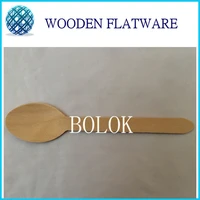 100pcs eco friendly disposable wooden spoon heavy weight 100 pack 165mm flatware cutlery birch wood dessert