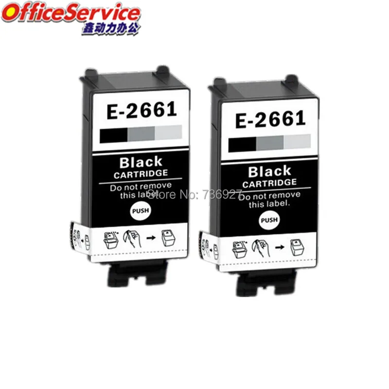 2bk t2661 Совместимость Картриджи с чернилами для Epson WorkForce wf 100w струйный принтер на