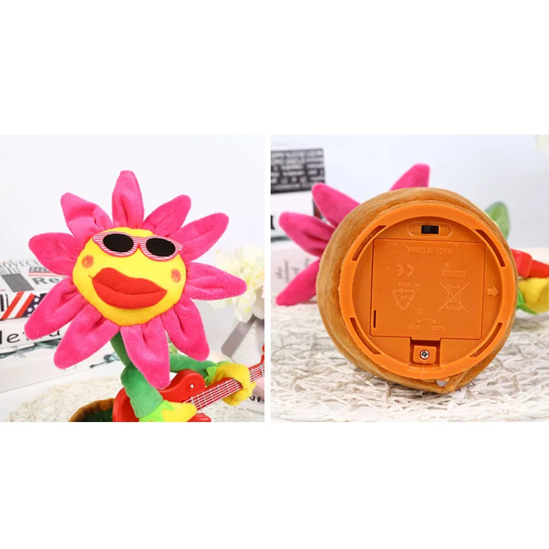 Саксофон солнце цветок музыка танцы пение электрическая плюшевая кукла чарующий