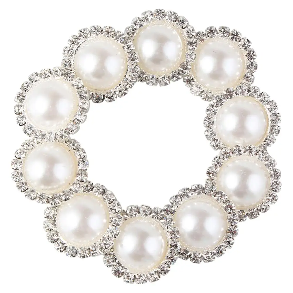 Белый тон хвостовика круглый очаровательный горный хрусталь жемчужина пуговиц