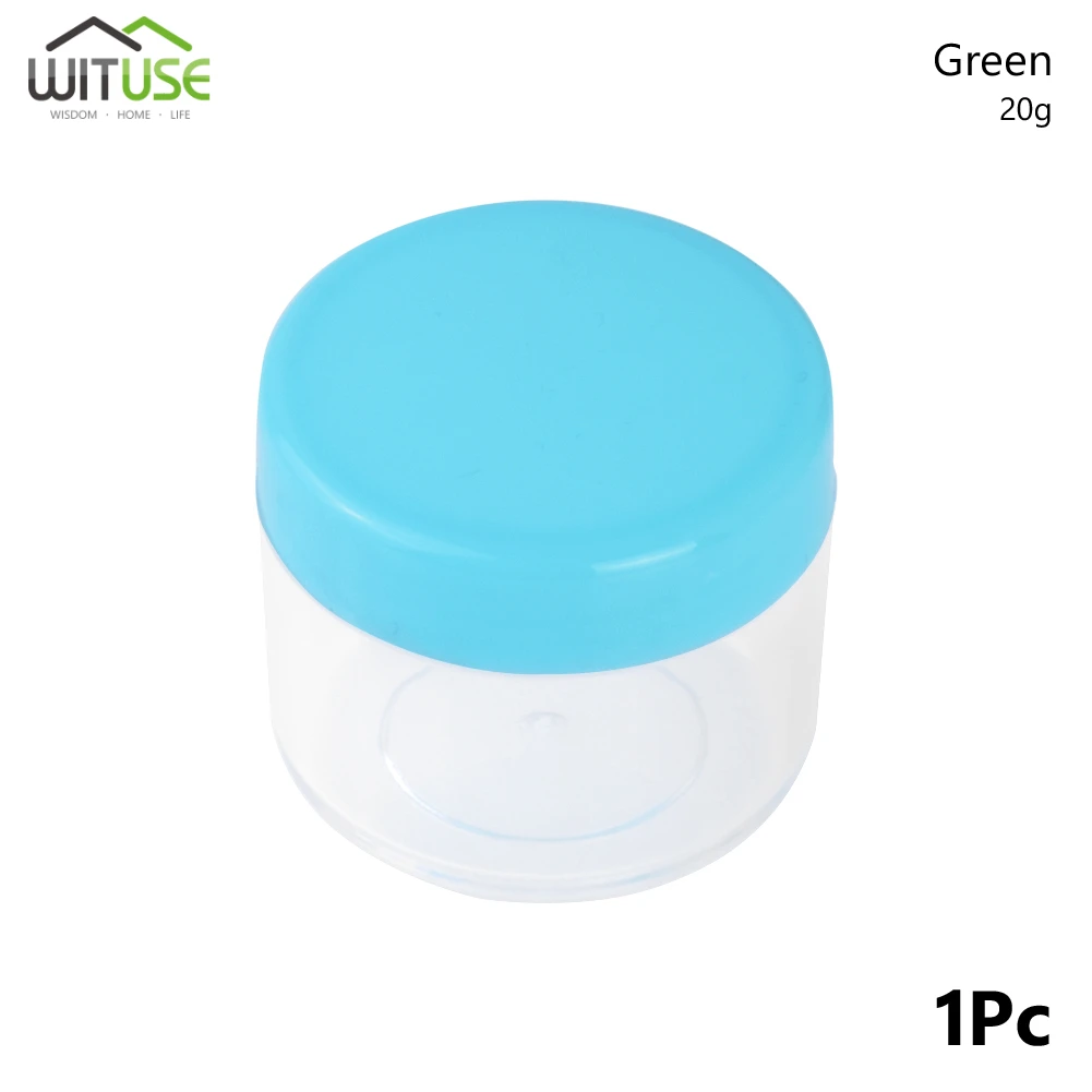 20g Green WITUSE 10 г 15 г 20 г Мини Косметическая портативная пустая банка для крема горшок тени для век контейнер для косметики коробка с крышками - Цвет: 20g Green