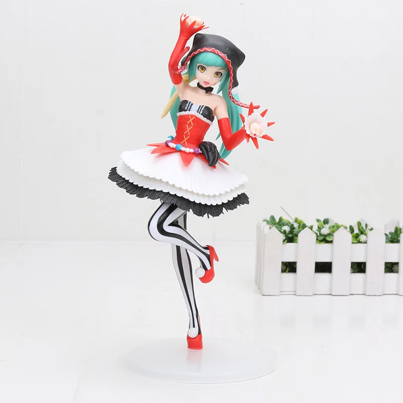 cos joker no box 18 см аниме розовый Хацунэ Мику Сакура Фигурки игрушки Мику спелгоед девушки ПВХ фигурка модель игрушки - Цвет: cos joker no box