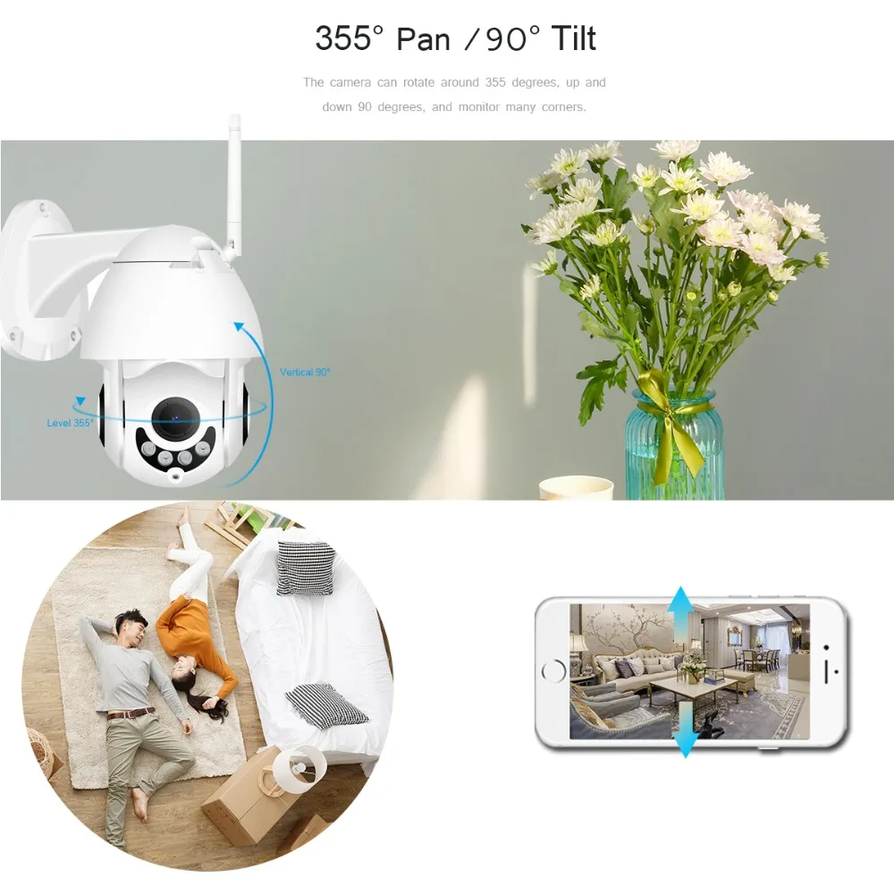 Беспроводная ip камера BESDER Pan/Tilt 1080P Мини купольная Wi Fi Проводная двухсторонняя