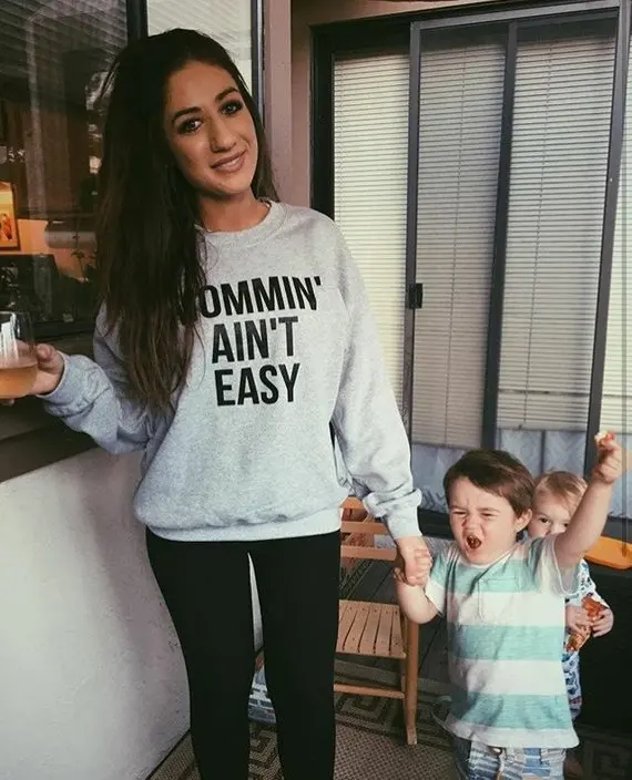 Sugarbaby Mommin аин не легкая толстовка подарок на день матери Свитшот для мамы Высокое