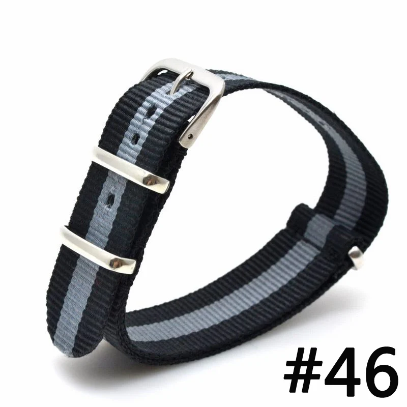 46 BUMVOR Code46-67,, 1 шт., 20 мм, ремешок для часов,, часы для мужчин, нейлоновый ремешок Nato, 20 мм, ремешок для часов, водонепроницаемый ремешок для часов - Цвет ремешка: 46