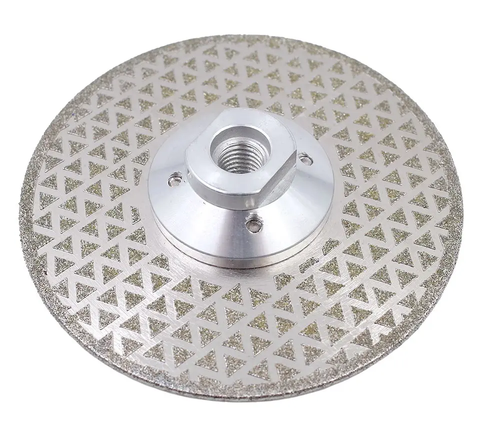 RIJILEI Electroplated Diamond Saw Blade Galvanized diamond cutting and grinding disc both sides For Marble Granite ceramic tile