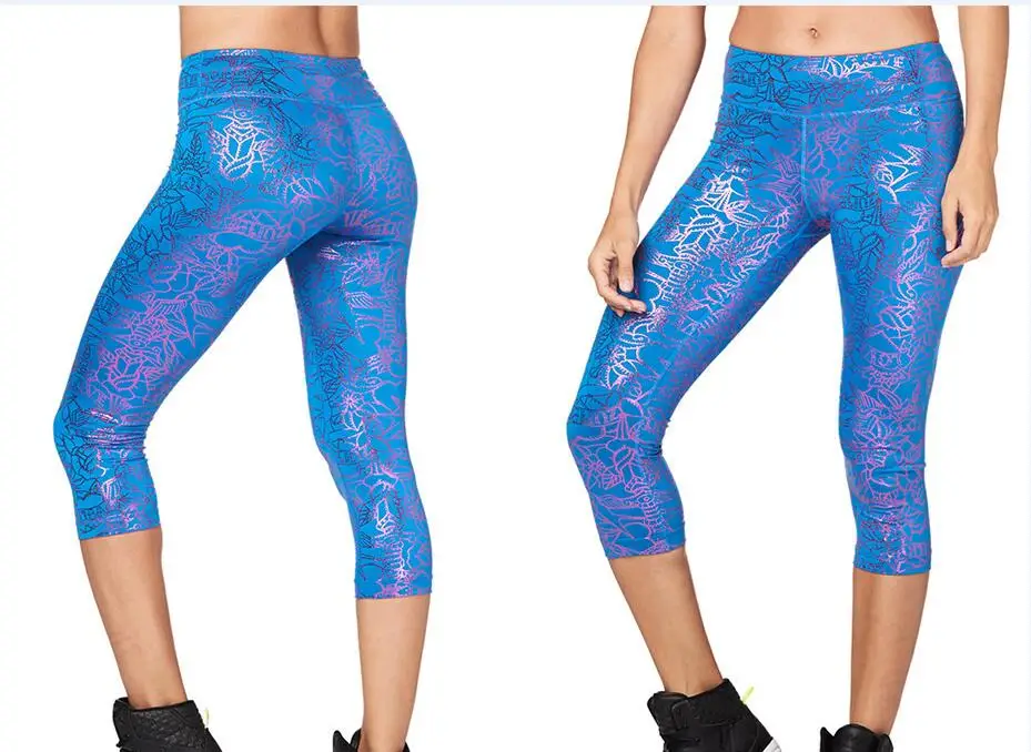 P763 blue Дизайн женские трикотажные брюки для бега женские леггинсы - Цвет: P763 blue