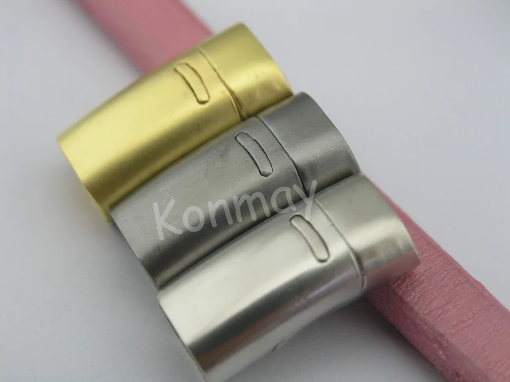 

2 Colors--20 Sets 10.3mmx6.5mm Matte Finished Magnetic Clasp For Licorice Leather Cord Bracelet Making Jewelry Findings--CLP1103