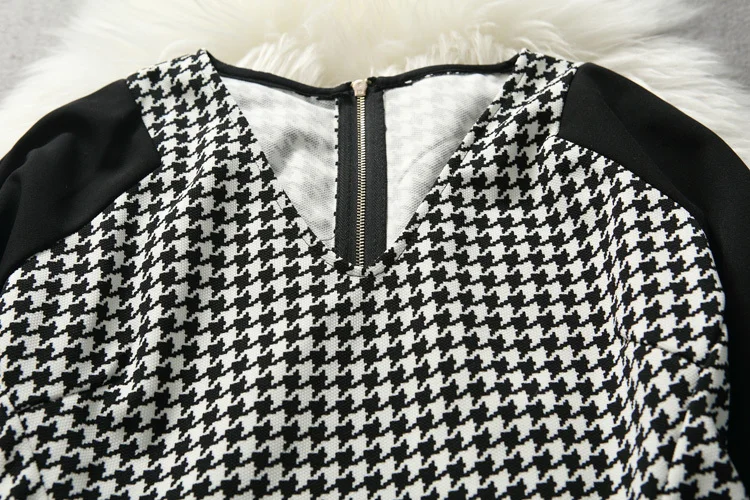 Summer and Autumn Chiffon Casual Dress High Waist Plaid Sexy Club new arrivals 2015 women dresses plus size cloth | Женская одежда