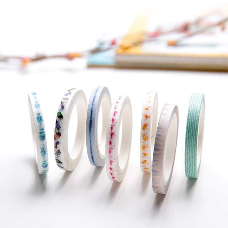 DIY Милая кавайная мультяшная 5 мм тонкая васи лента Симпатичные листья животные
