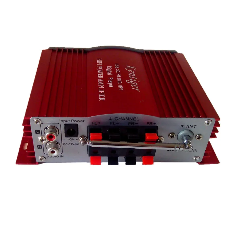 WA200 4-канальный автомобилей мини Hi-Fi стерео Усилитель Мощность AMP FM радио USB SD плеер
